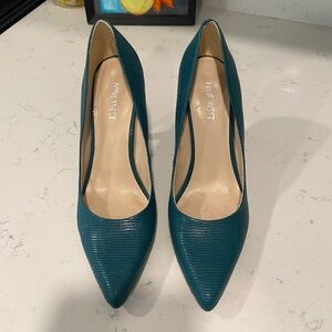 Nine West Dark Teal Heels  8M